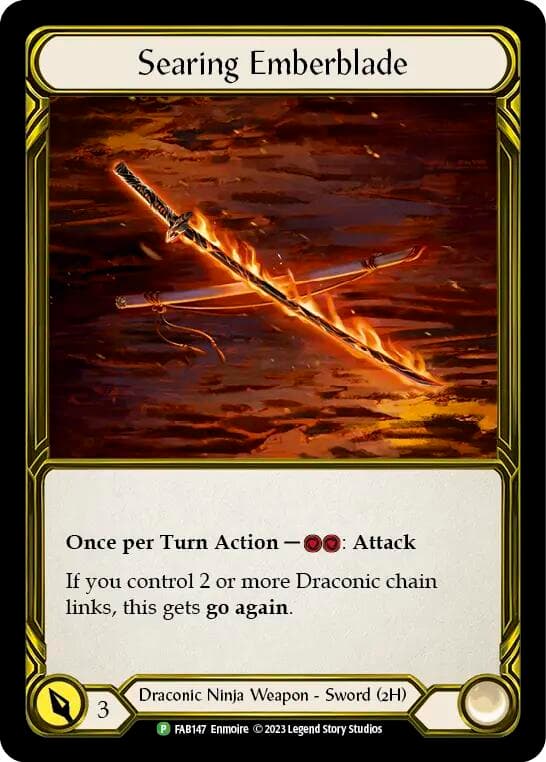 Searing Emberblade (Golden) - FAB147 — Flesh and Blood: Promo Cards card