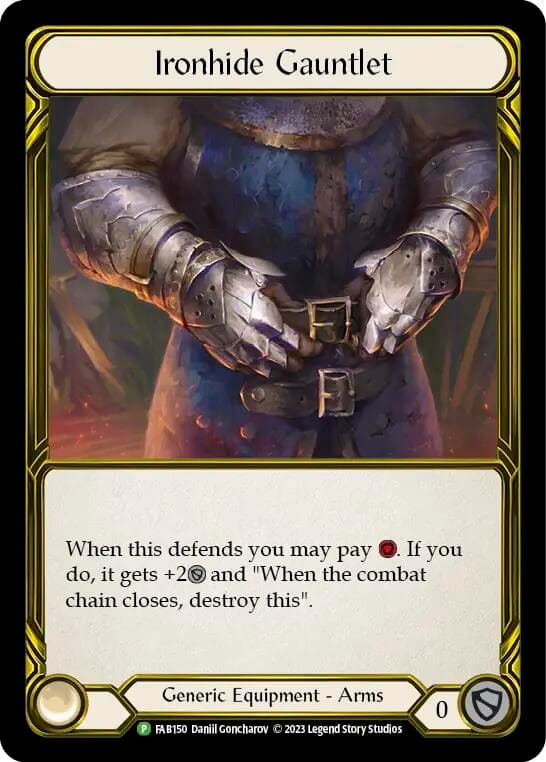 Ironhide Gauntlet (Golden) - FAB150 — Flesh and Blood: Promo Cards card