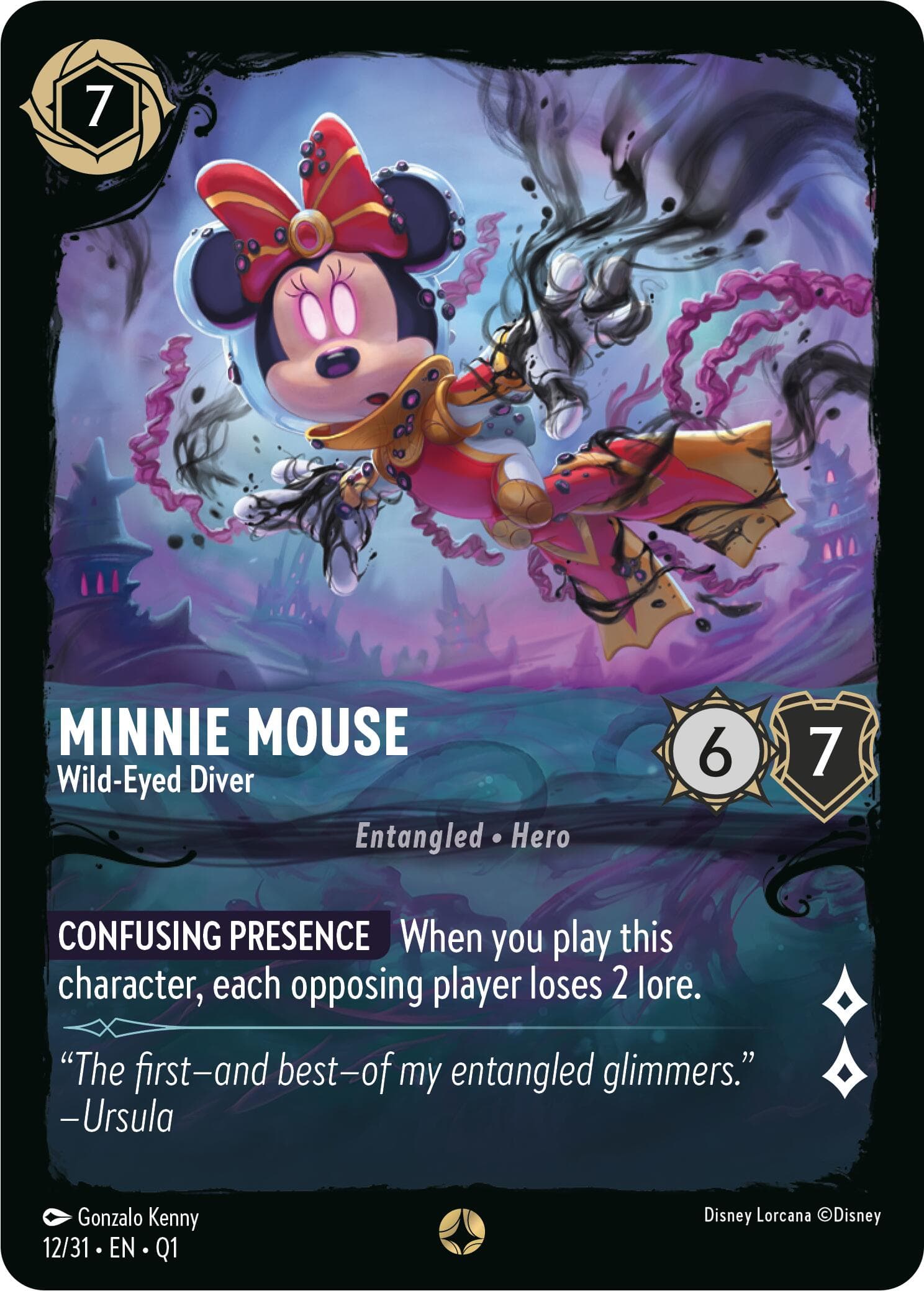 Minnie Mouse - Wild-Eyed Diver — Illumineer's Quest: Deep Trouble card