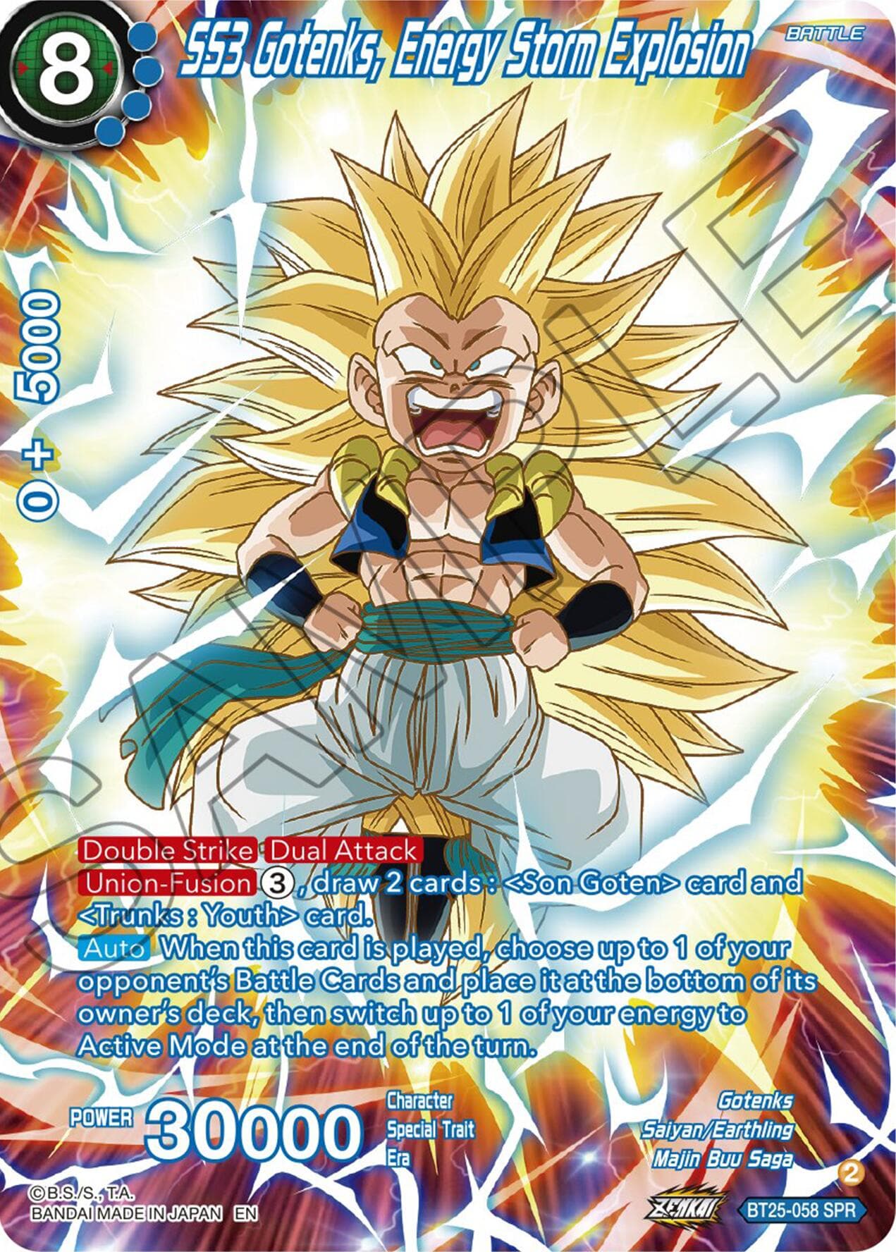 SS3 Gotenks, Energy Storm Explosion (SPR) — Legend of the Dragon Balls card