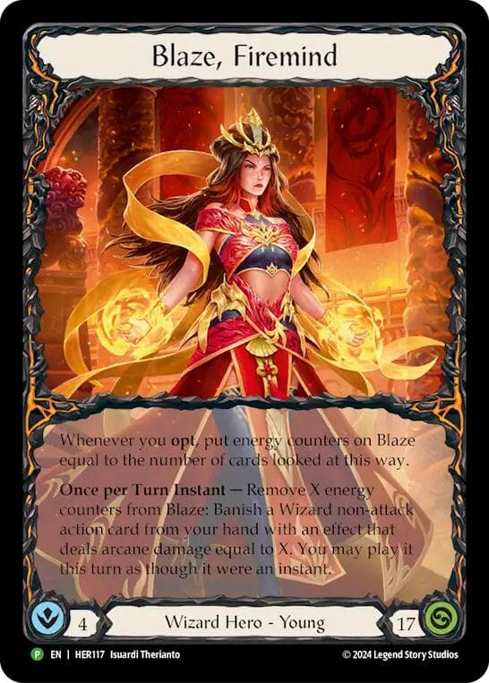 Blaze, Firemind - HER117 — Flesh and Blood: Promo Cards card