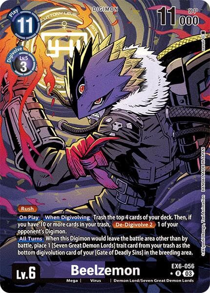 Beelzemon (Alternate Art) — Infernal Ascension card