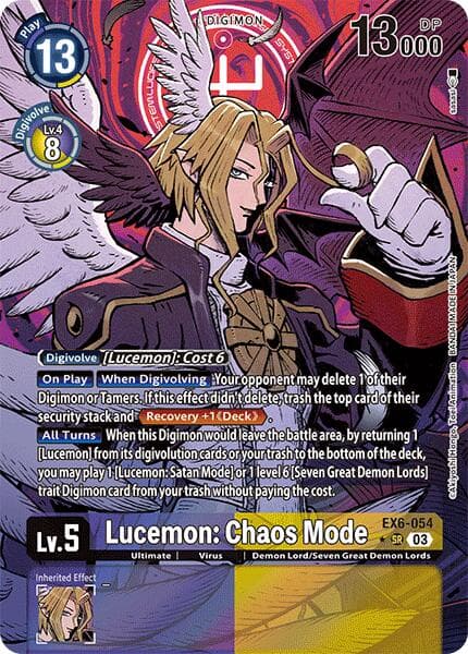 Lucemon: Chaos Mode (Alternate Art) — Infernal Ascension card