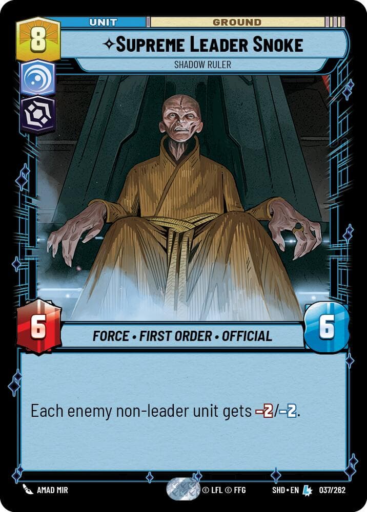 Supreme Leader Snoke - Shadow Ruler — Shadows of the Galaxy card