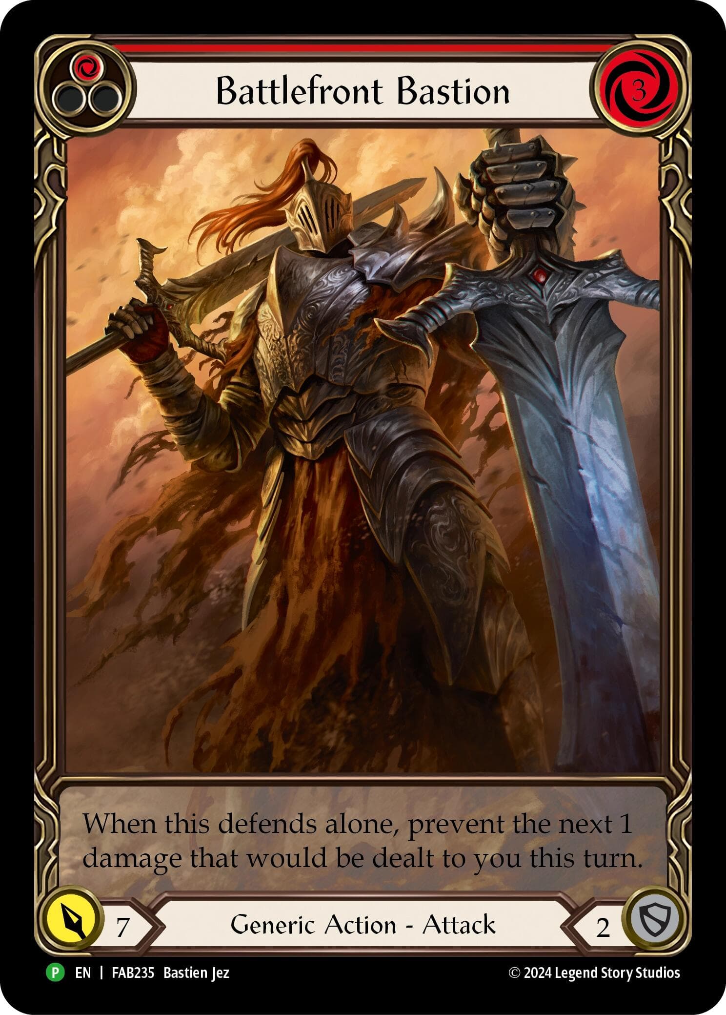 Battlefront Bastion (Red) - FAB235 — Flesh and Blood: Promo Cards card