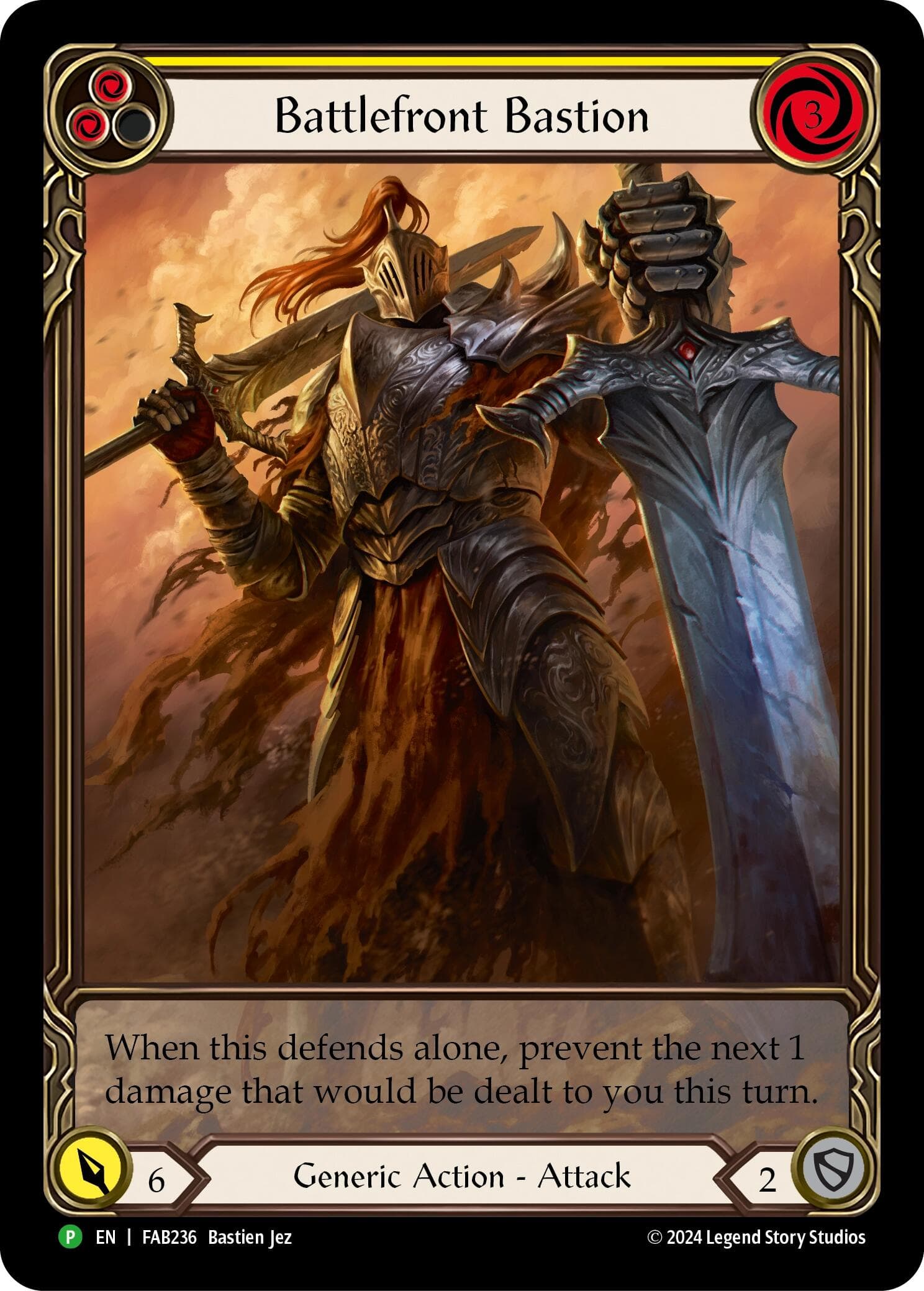 Battlefront Bastion (Yellow) - FAB236 — Flesh and Blood: Promo Cards card