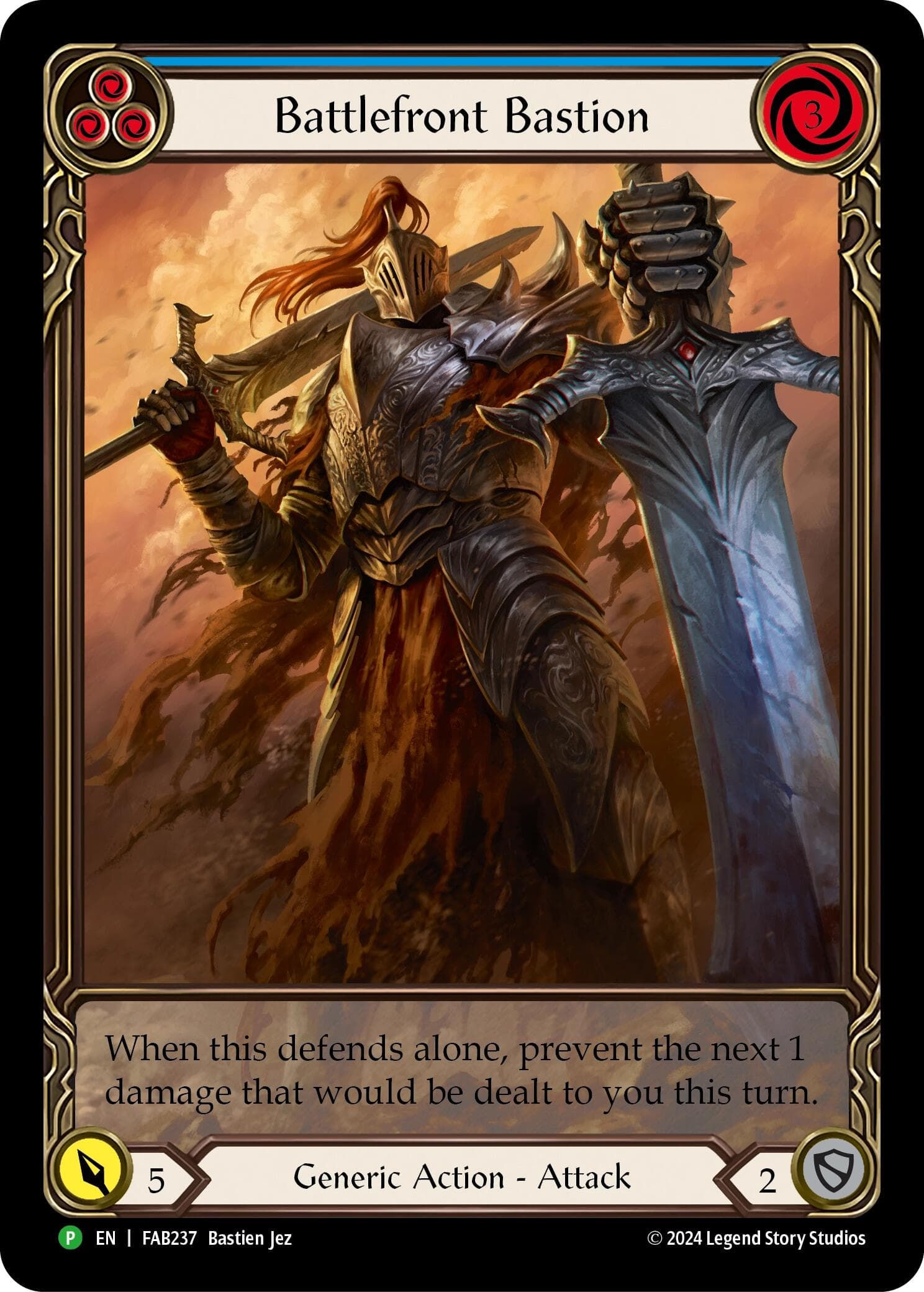 Battlefront Bastion (Blue) - FAB237 — Flesh and Blood: Promo Cards card