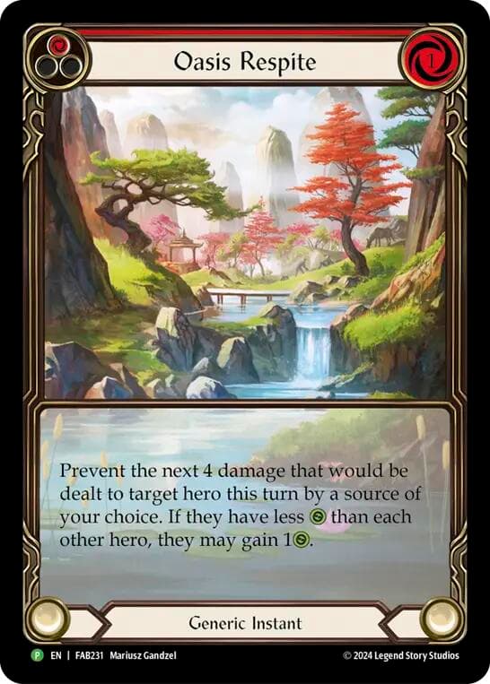 Oasis Respite (Red) - FAB231 — Flesh and Blood: Promo Cards card