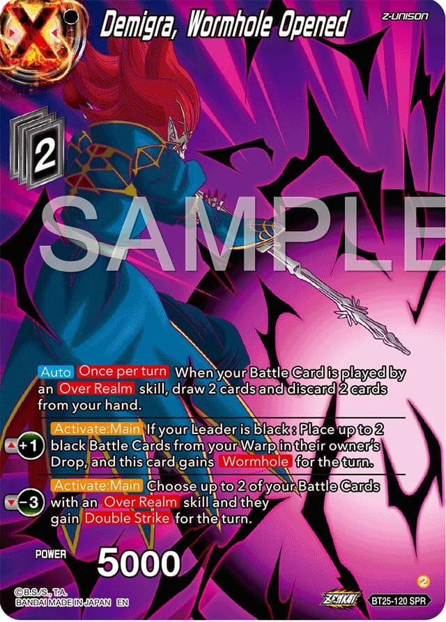 Demigra, Wormhole Opened (SPR) — Legend of the Dragon Balls card