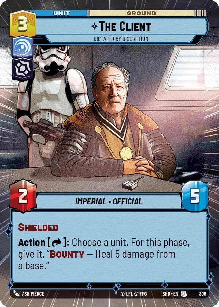 The Client - Dictated by Discretion (Hyperspace) — Shadows of the Galaxy card