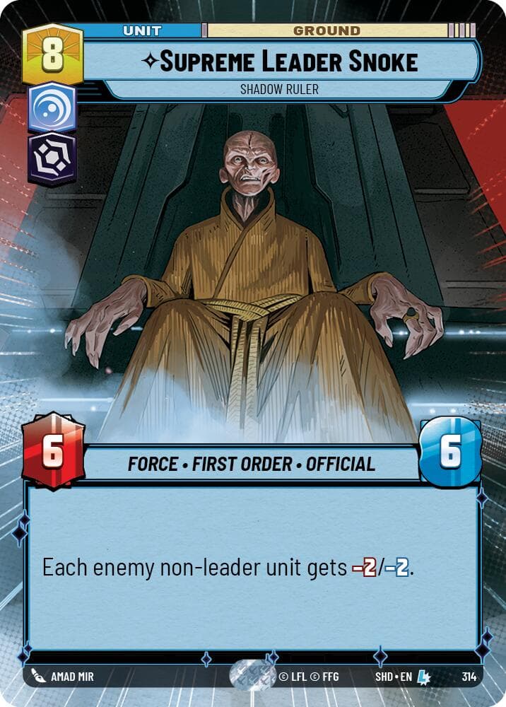 Supreme Leader Snoke - Shadow Ruler (Hyperspace) — Shadows of the Galaxy card