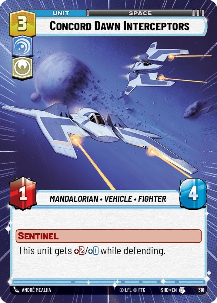 Concord Dawn Interceptors (Hyperspace) — Shadows of the Galaxy card