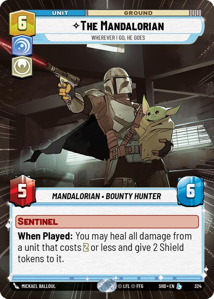 The Mandalorian - Wherever I Go, He Goes (Hyperspace) — Shadows of the Galaxy card