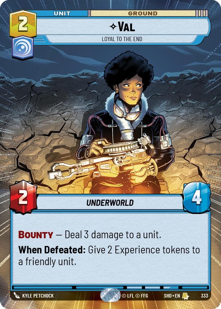 Val - Loyal to the End (Hyperspace) — Shadows of the Galaxy card