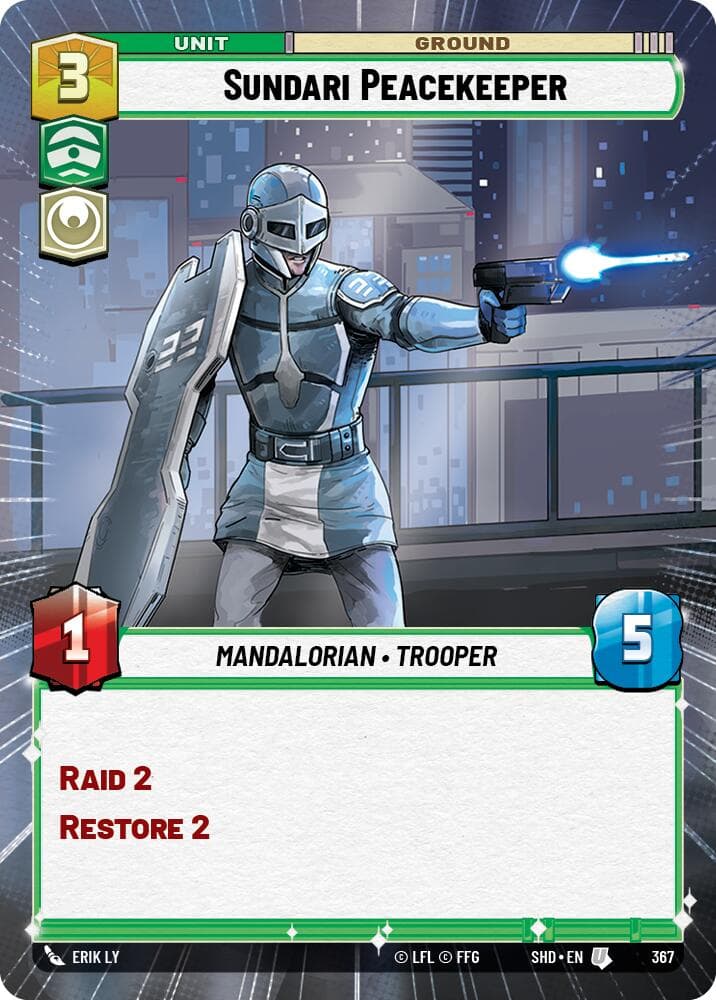 Sundari Peacekeeper (Hyperspace) — Shadows of the Galaxy card