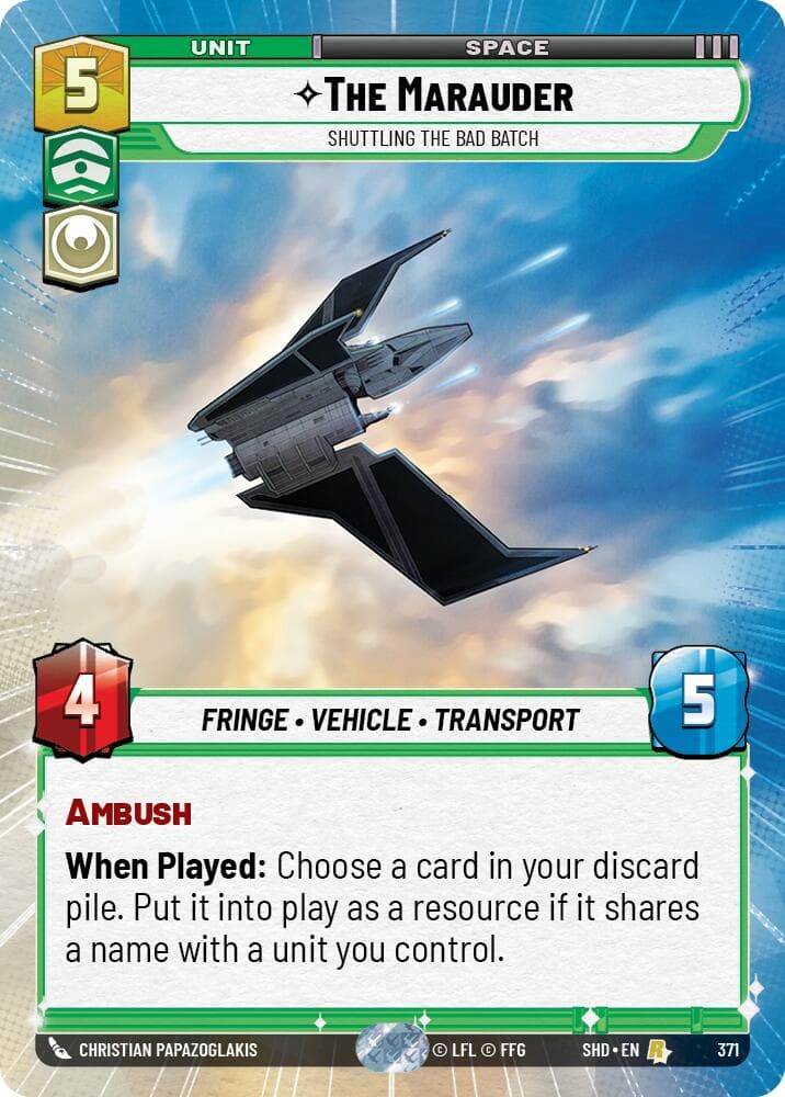 The Marauder - Shuttling the Bad Batch (Hyperspace) — Shadows of the Galaxy card