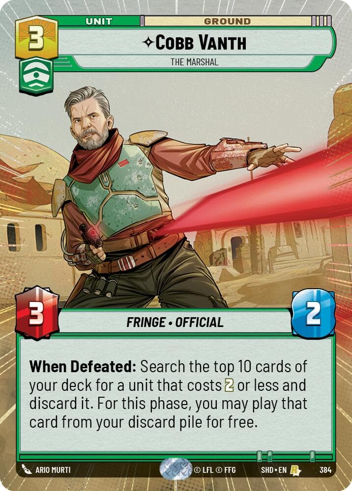 Cobb Vanth - The Marshal (Hyperspace) — Shadows of the Galaxy card
