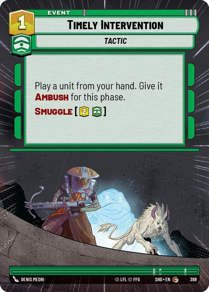 Timely Intervention (Hyperspace) — Shadows of the Galaxy card