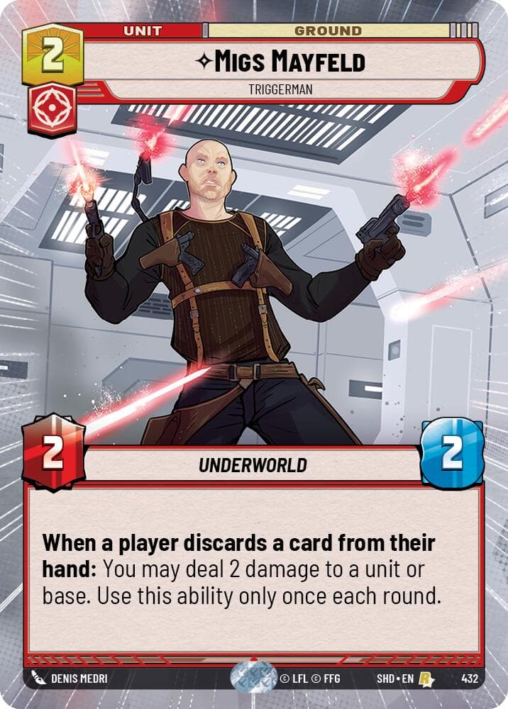 Migs Mayfeld - Triggerman (Hyperspace) — Shadows of the Galaxy card