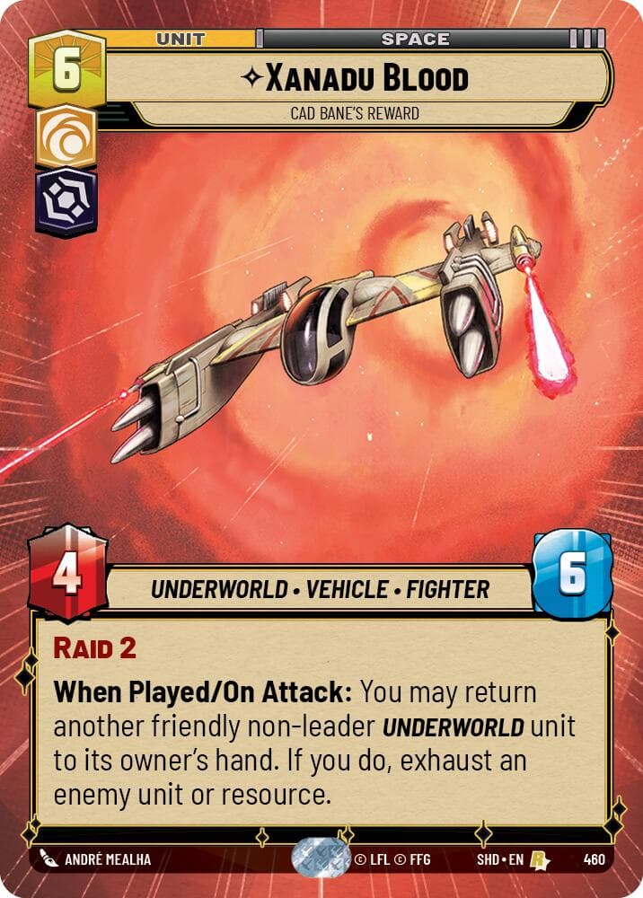 Xanadu Blood - Cad Bane's Reward (Hyperspace) — Shadows of the Galaxy card