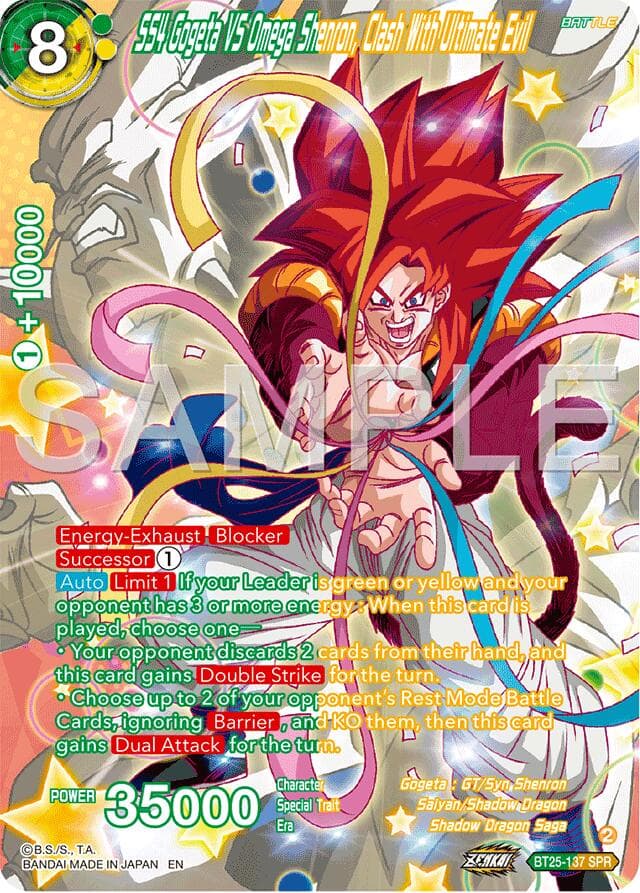 SS4 Gogeta VS Omega Shenron, Clash With Ultimate Evil (SPR) — Legend of the Dragon Balls card
