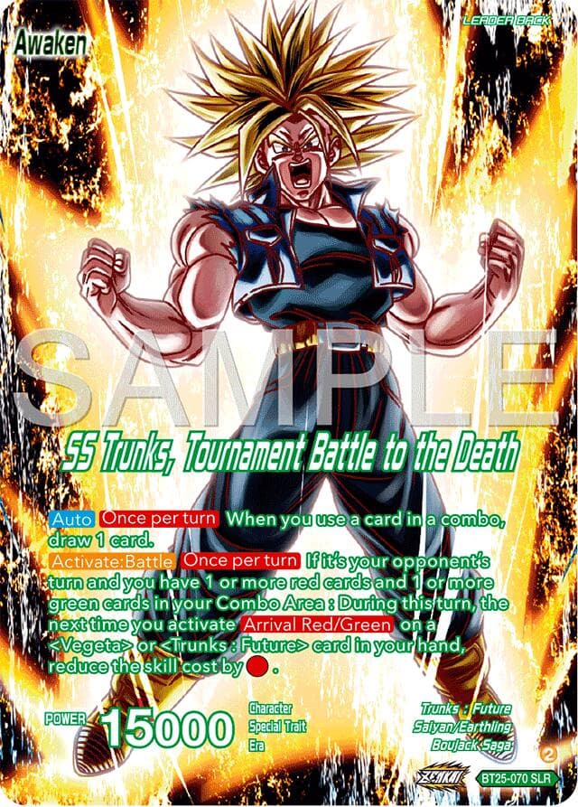 Trunks // SS Trunks, Tournament Battle to the Death (SLR) — Legend of the Dragon Balls card