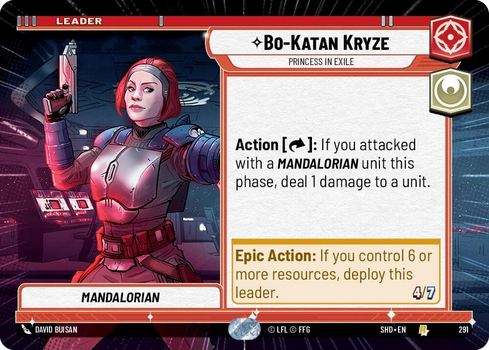 Bo-Katan Kryze - Princess in Exile (Hyperspace) — Shadows of the Galaxy card