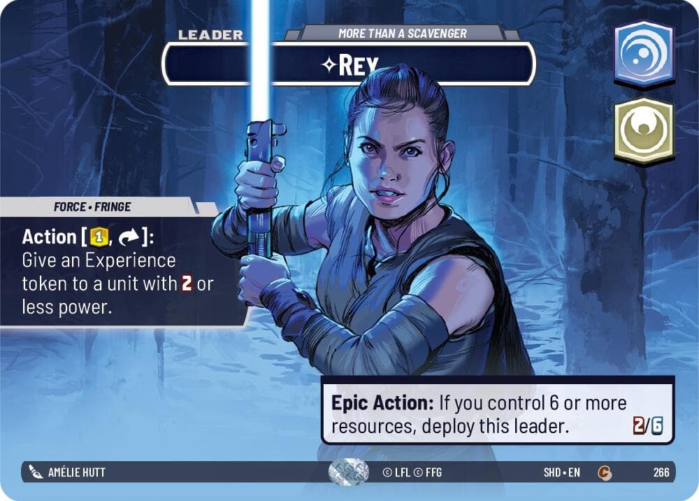 Rey - More Than a Scavenger (Showcase) — Shadows of the Galaxy card