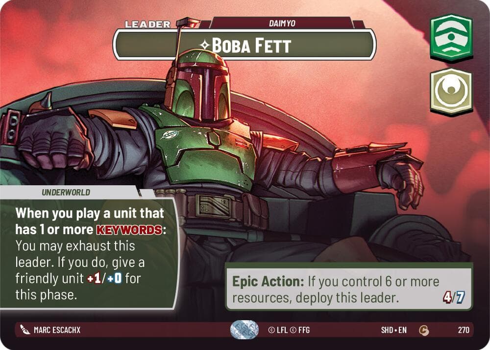 Boba Fett - Daimyo (Showcase) — Shadows of the Galaxy card