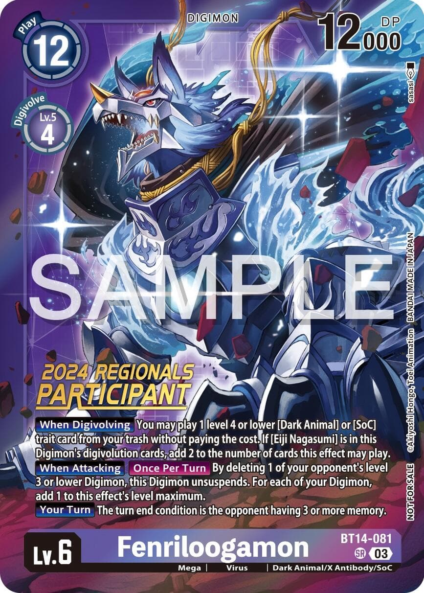 Fenriloogamon (2024 Regionals Participant) — Blast Ace card