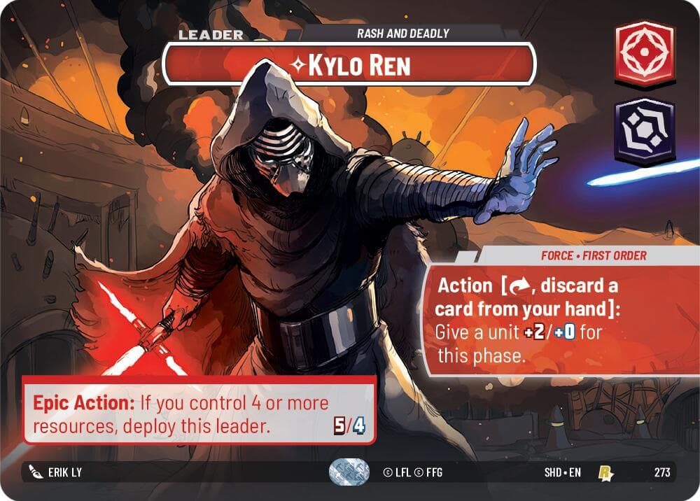 Kylo Ren - Rash and Deadly (Showcase) — Shadows of the Galaxy card