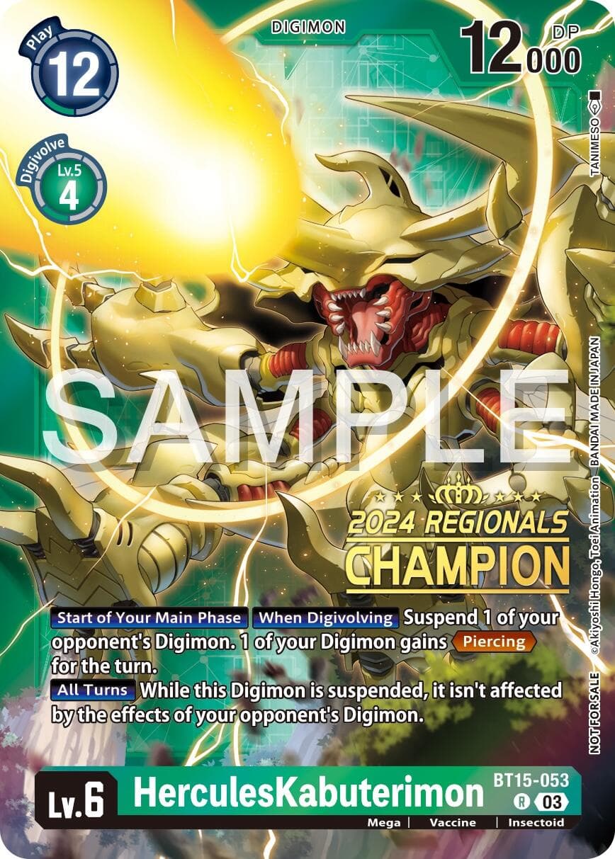 HerculesKabuterimon (2024 Regionals Champion) — Exceed Apocalypse card