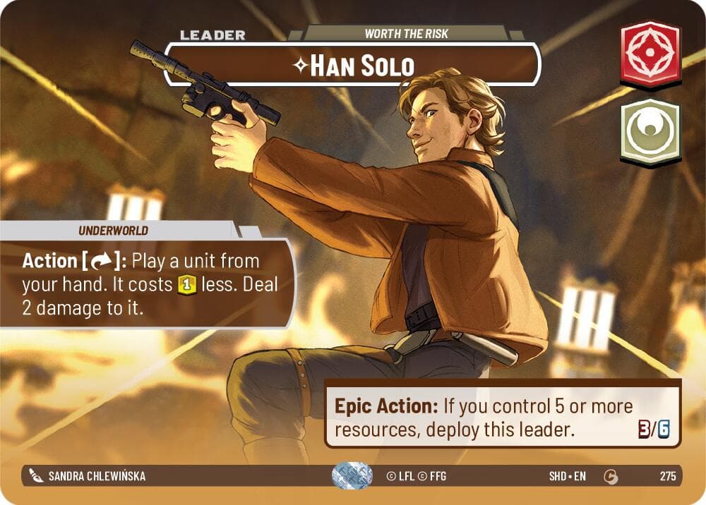 Han Solo - Worth the Risk (Showcase) — Shadows of the Galaxy card