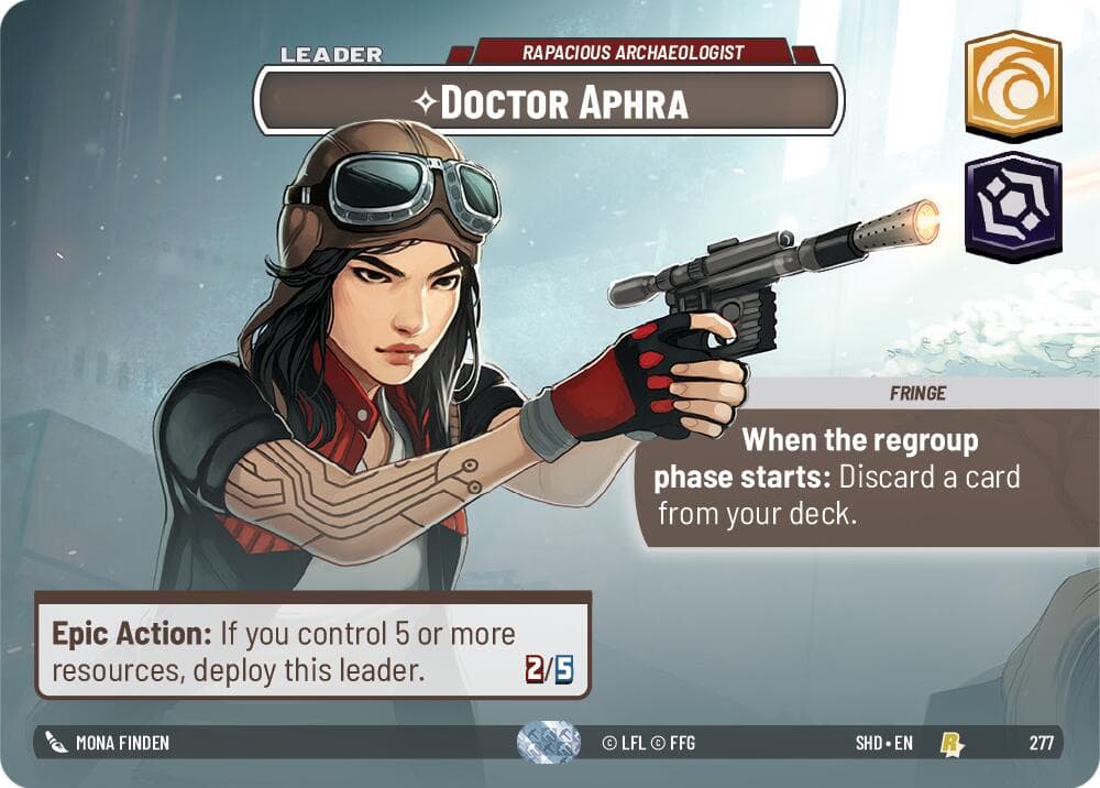 Doctor Aphra - Rapacious Archaeologist (Showcase) — Shadows of the Galaxy card