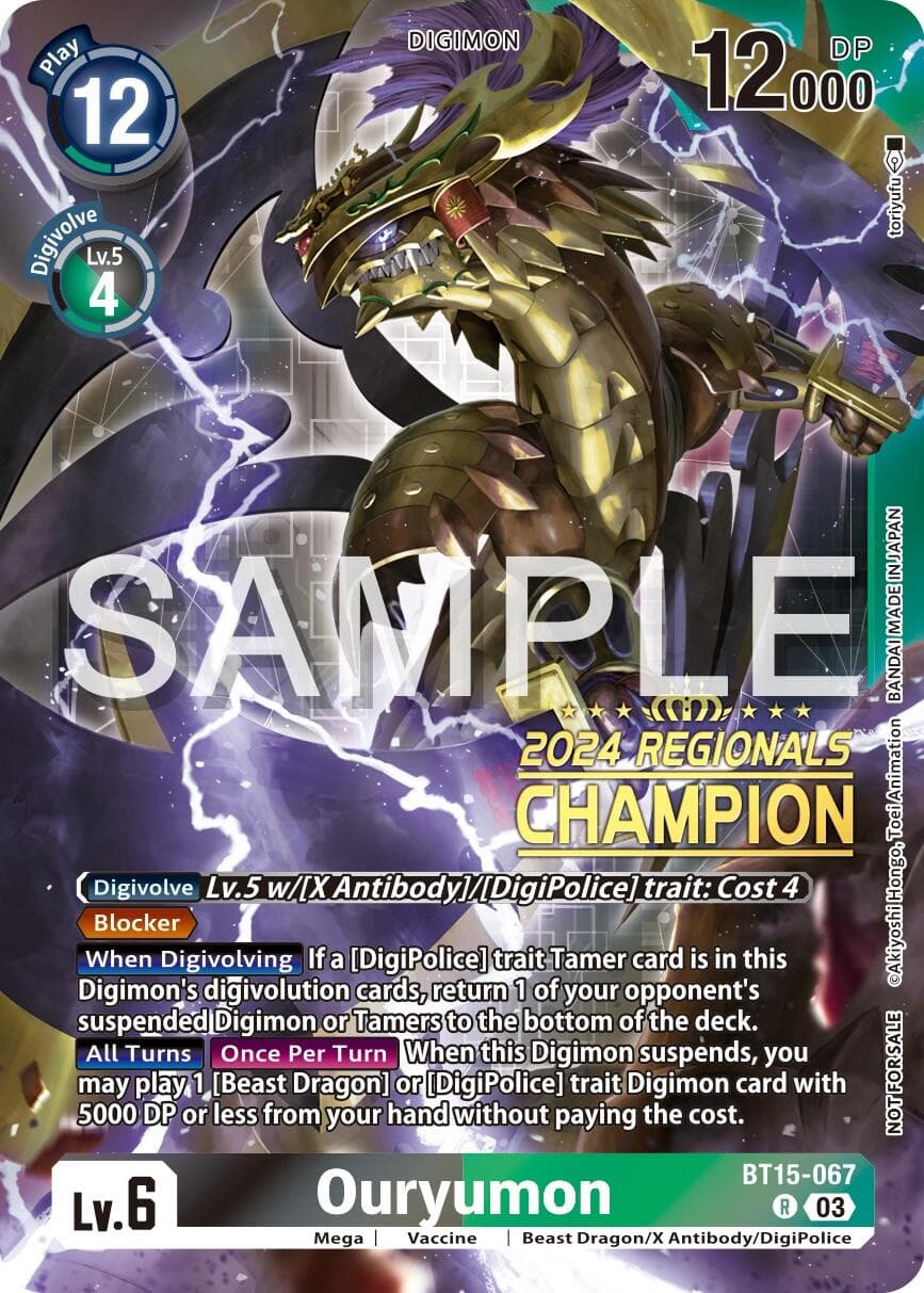 Ouryumon (2024 Regionals Champion) — Exceed Apocalypse card