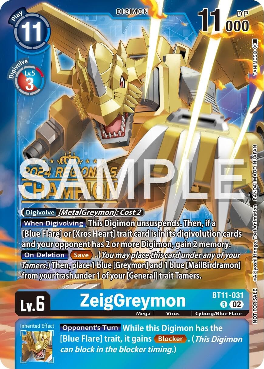 ZeigGreymon (2024 Regionals Champion) — Dimensional Phase card