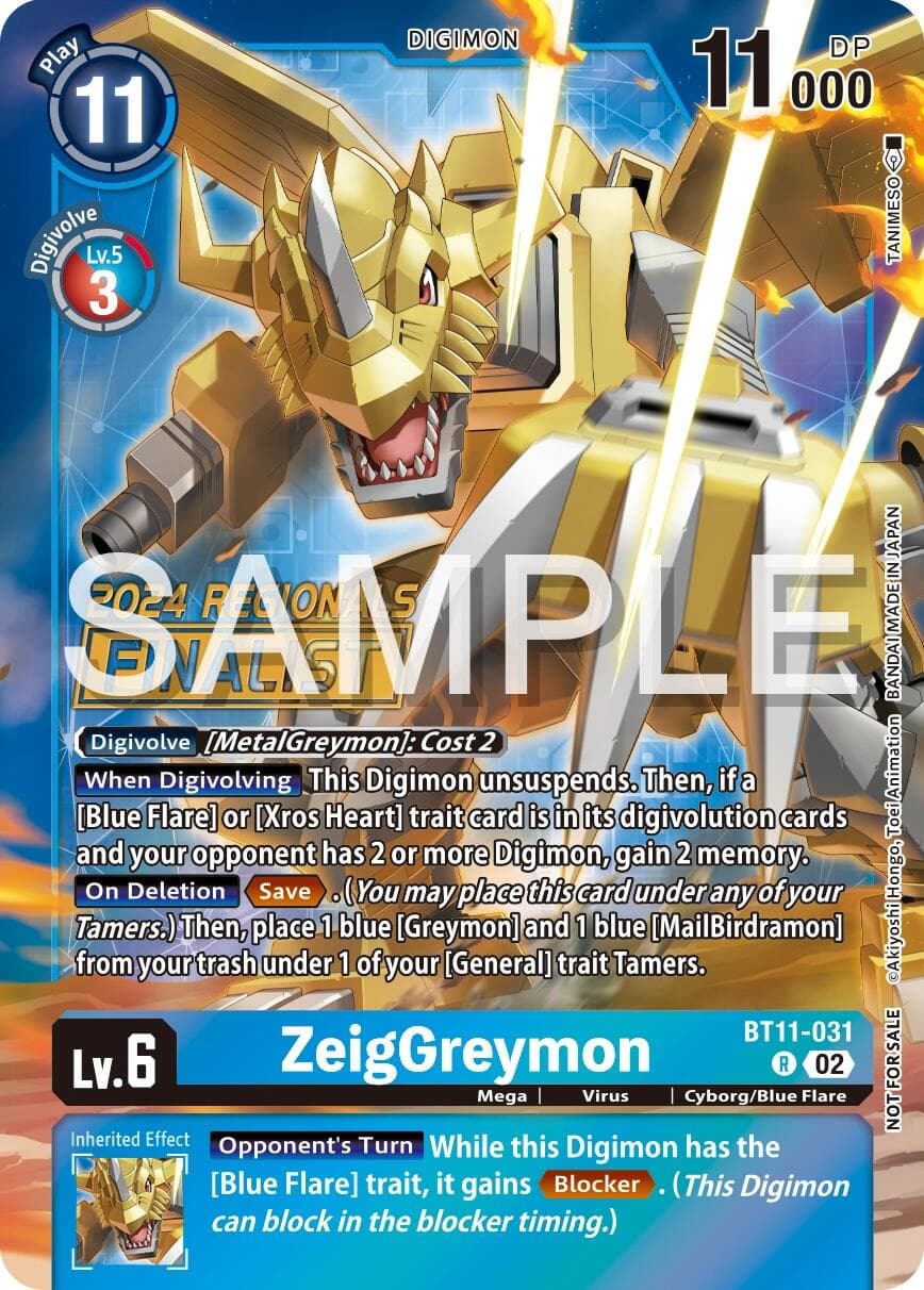 ZeigGreymon (2024 Regionals Finalist) — Dimensional Phase card