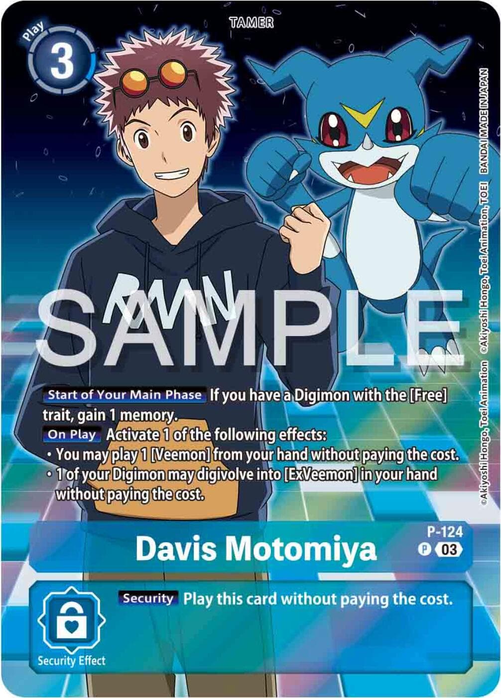 Davis Motomiya - P-124 (Digimon Adventure 02: The Beginning Set) — Digimon Promotion Cards card