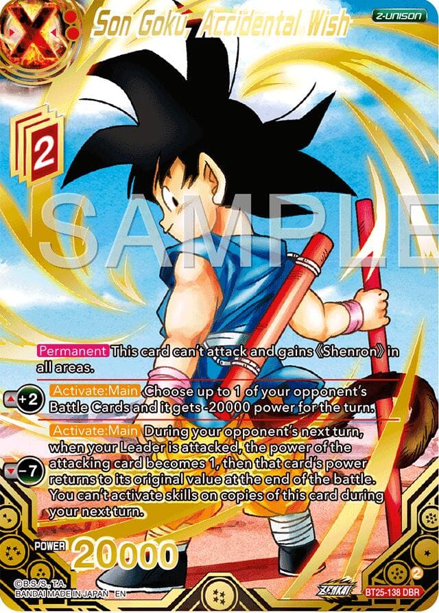Son Goku, Accidental Wish (DBR) — Legend of the Dragon Balls card