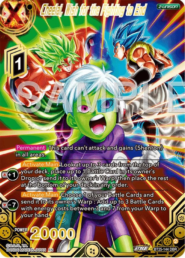 Cheelai, Wish for the Fighting to End (DBR) — Legend of the Dragon Balls card