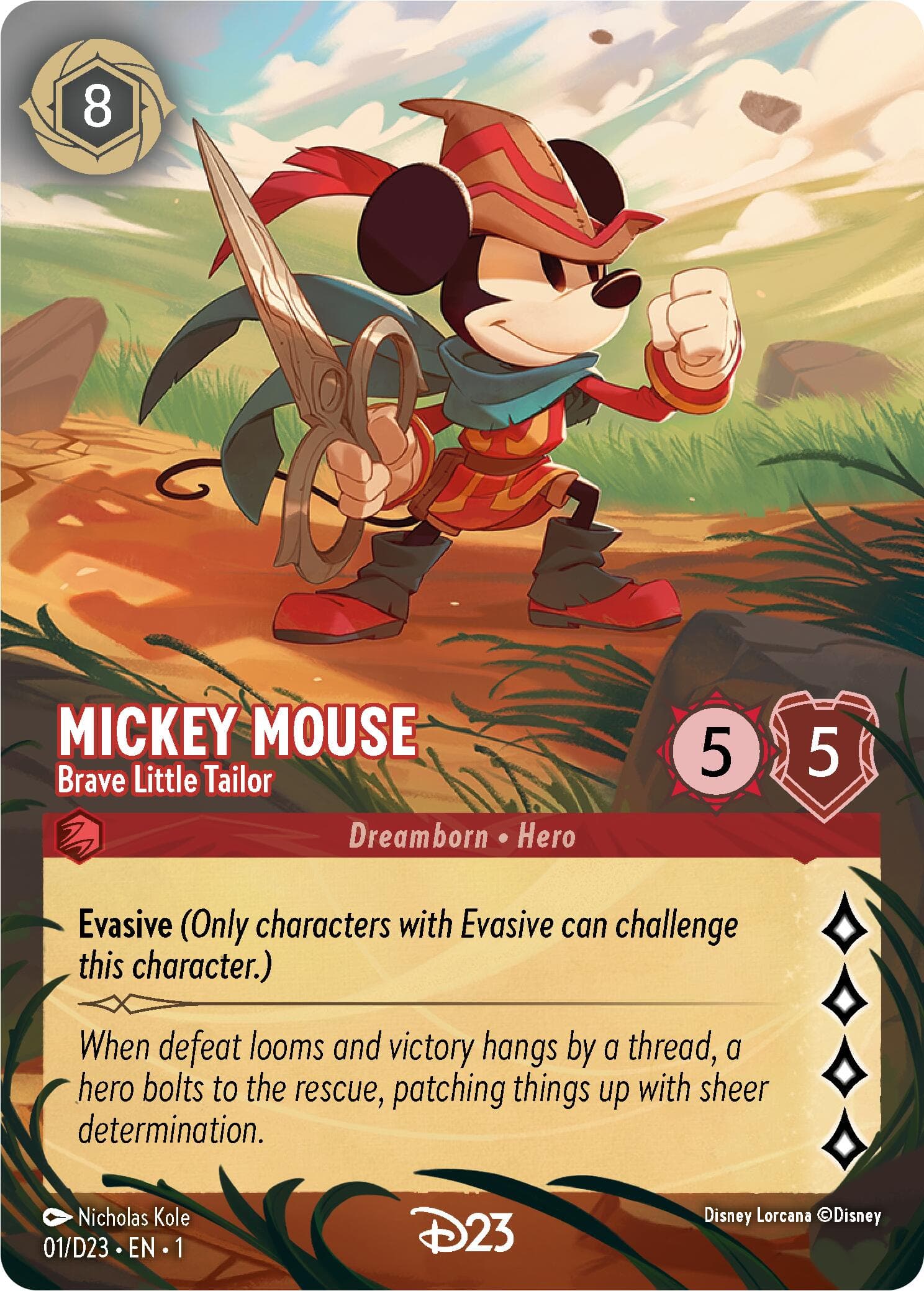 Mickey Mouse - Brave Little Tailor (Extended Art) — D23 Promos card