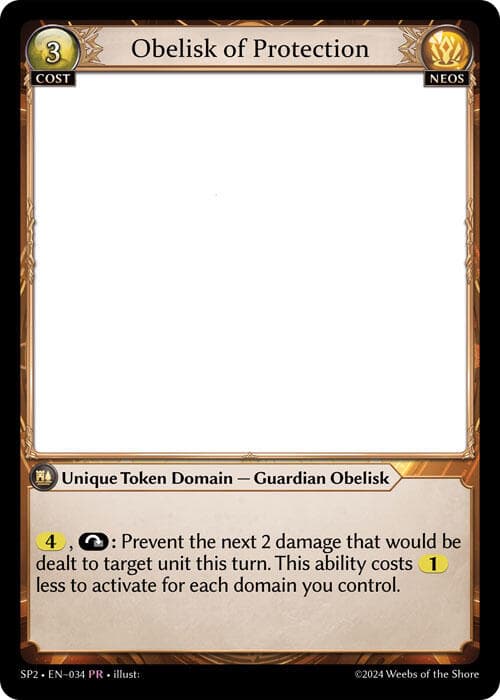 Obelisk of Protection — Supporter Pack 2 card
