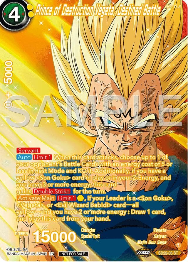 Prince of Destruction Vegeta, Destined Battle (Premium Alt-Art Card Set 2024 Vol.2) — Promotion Cards card