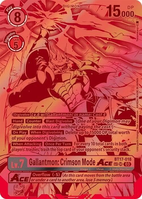 Gallantmon: Crimson Mode ACE (Textured) — Secret Crisis card