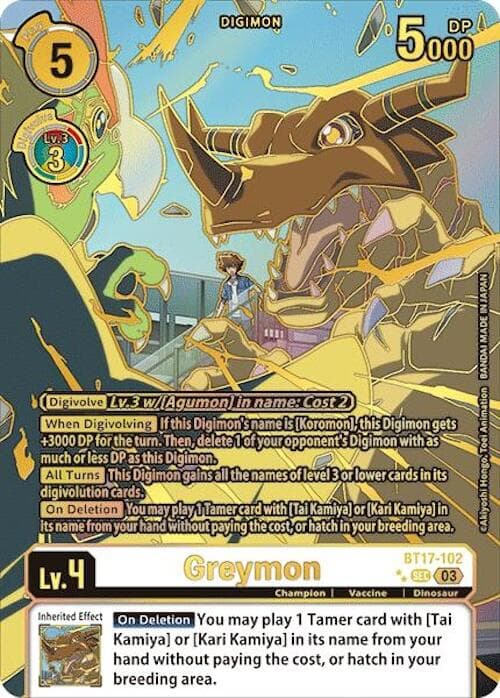 Greymon (Right) (Textured) — Secret Crisis card