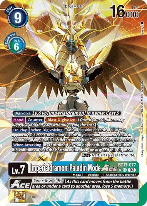 Imperialdramon: Paladin Mode ACE (Alternate Art) — Secret Crisis card