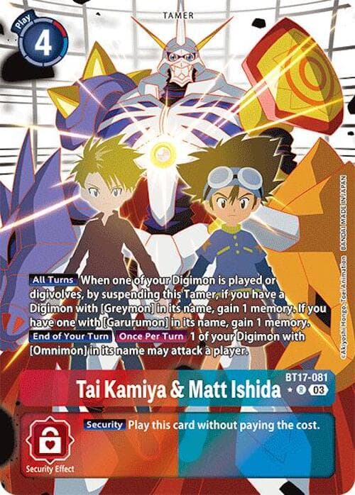 Tai Kamiya & Matt Ishida (Alternate Art) — Secret Crisis card