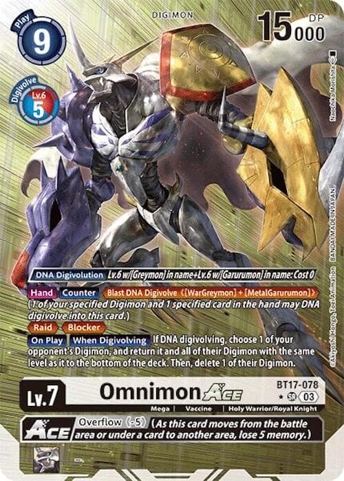 Omnimon ACE (Alternate Art) — Secret Crisis card