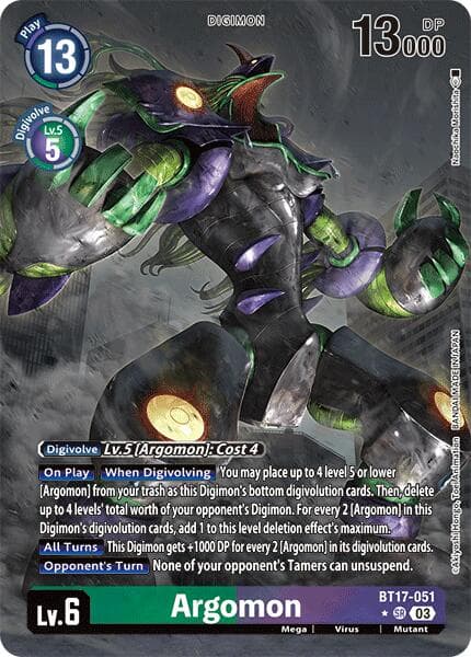 Argomon - BT17-051 (Alternate Art) — Secret Crisis card