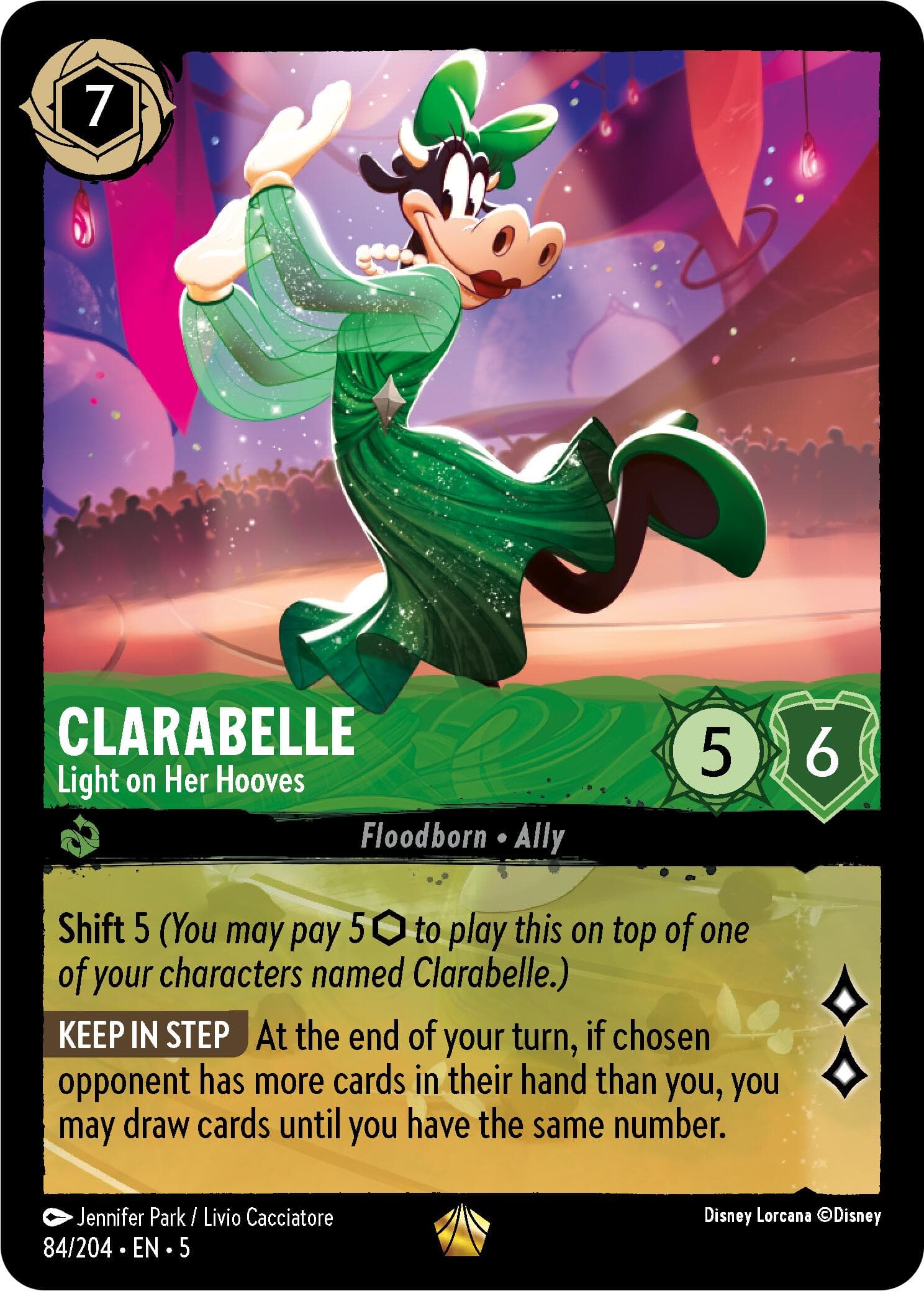 Clarabelle - Light on Her Hooves — Shimmering Skies card